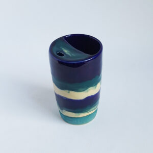 Adventure cup (tall) - 440ml marine cobalt, peacock & cream