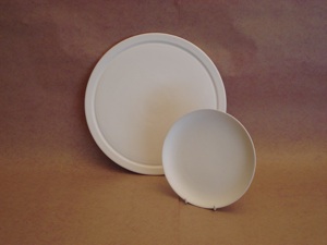 Pizza plate (narrow rim) & Rimless side plate