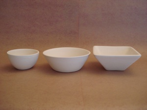 Small mixing bowl, Straight bowl & Square bowl