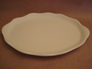 Oval platter wavy with/without handles