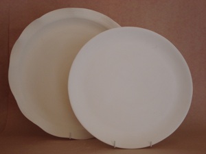 Large Ripple & Large Smooth rimless platter