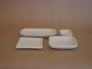 Mini Plates: bread roll, mini square & KB square