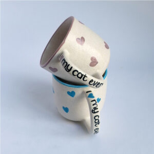 Cappuccino Love My Cat Mug 320ml (dusty lilac)